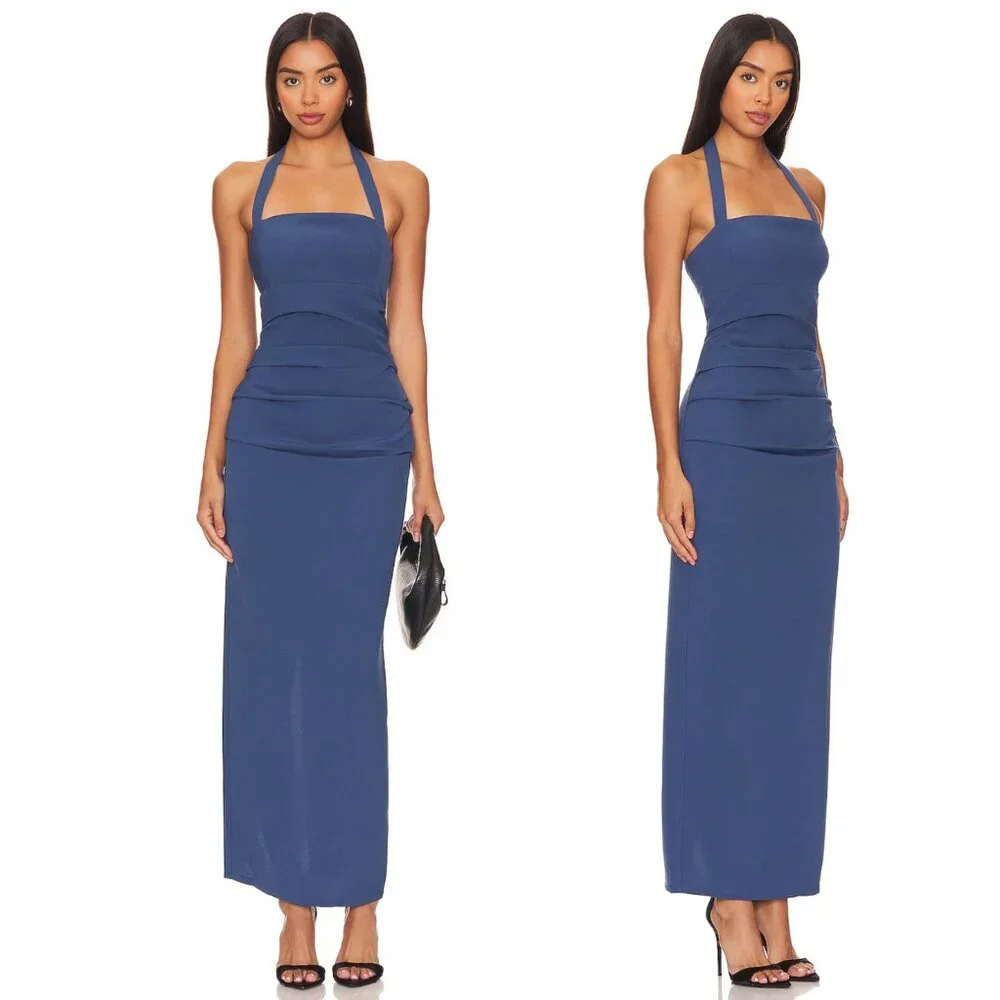 Lioness Blue Halter Maxi Dress - Picture 2 of 5